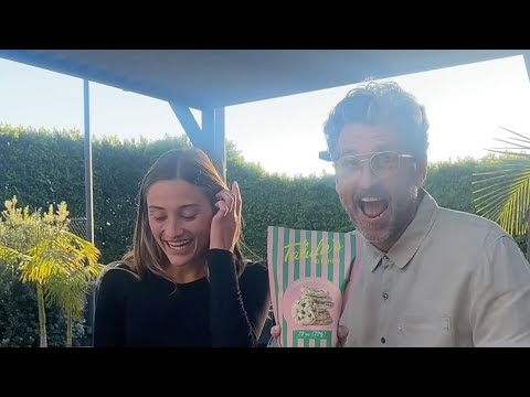 Patrick and Talula Dempsey making cookies