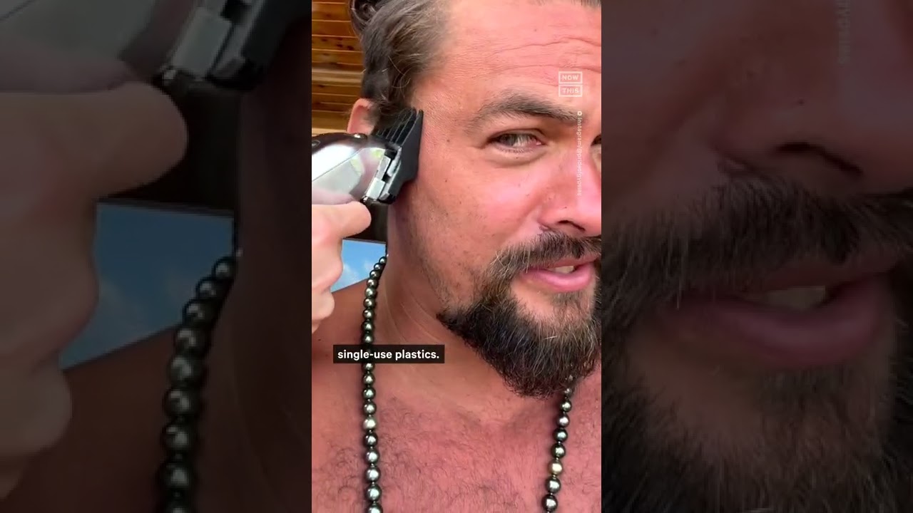 Jason Momoa Shaves His Head to Protest Single-Use Plastics