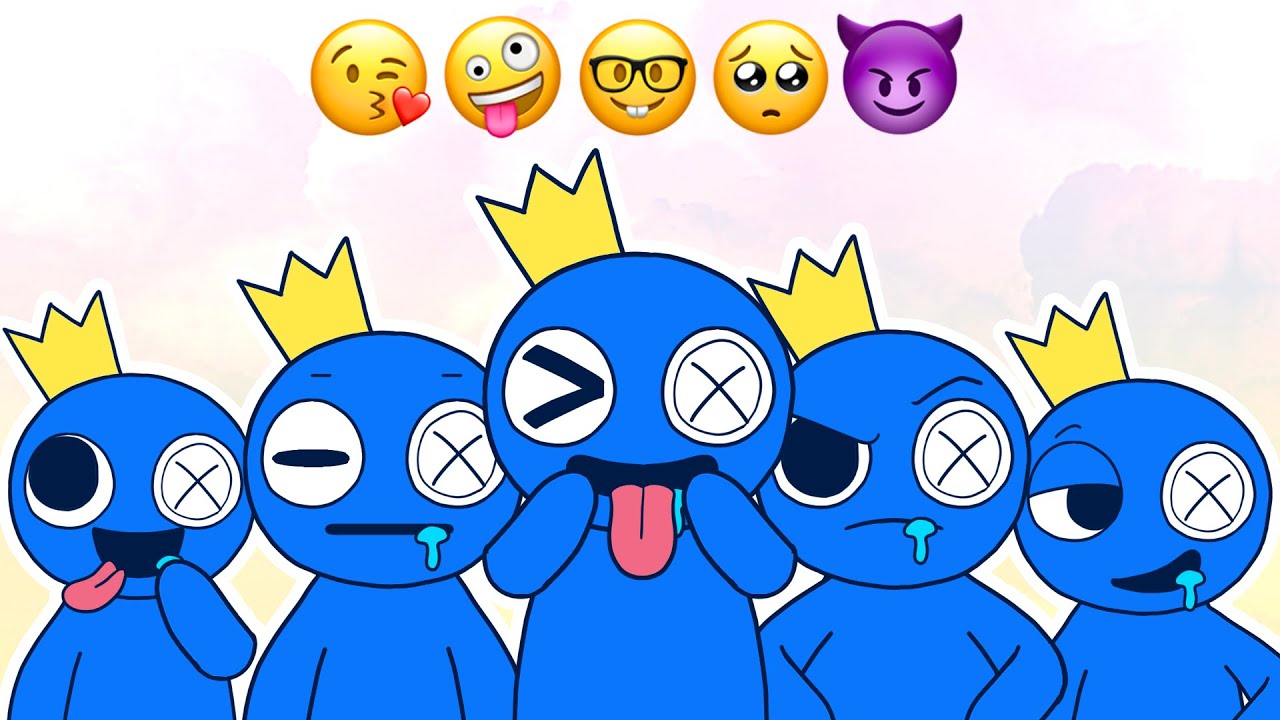 Emoji Challenge Complete Edition Rainbow Friends blue Animatiom Memes
