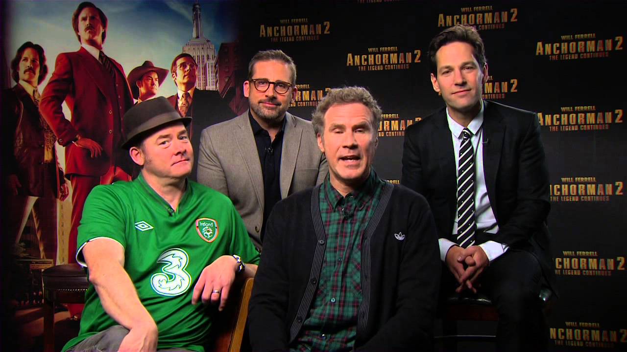 A special greeting to Ireland from the cast of Anchorman 2: The Legend Continues