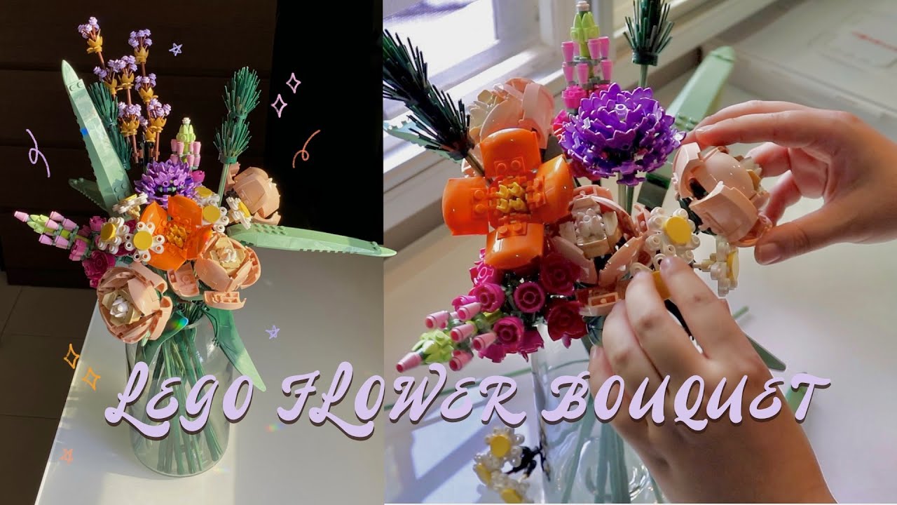 LEGO FLOWER BOUQUET 💐 (unboxing + building process)