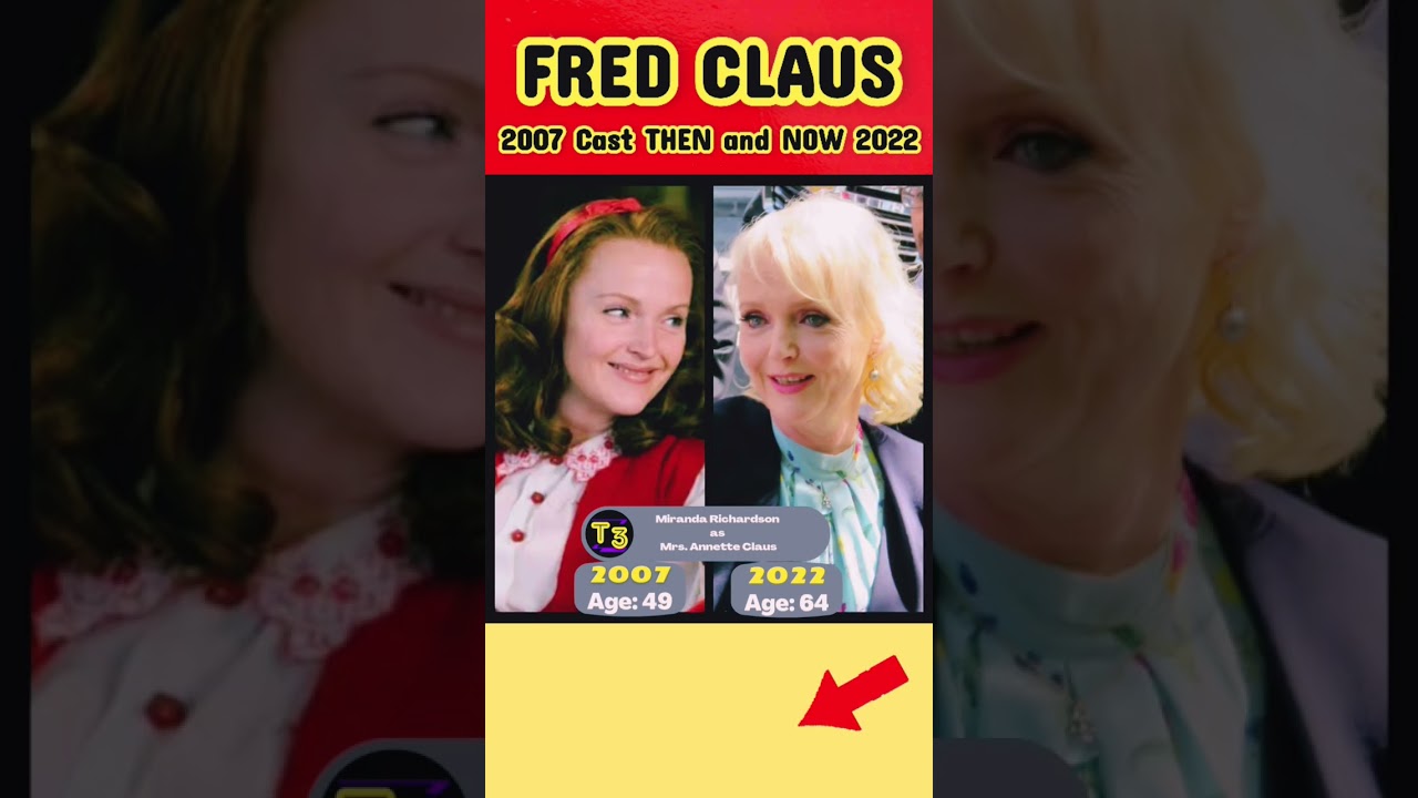 FRED CLAUS movie cast (2007vs2022) Then and Now