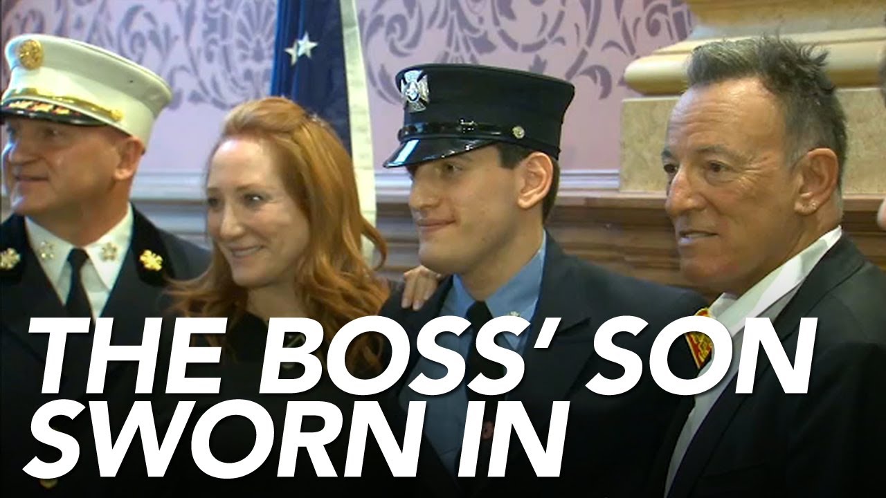 Sam Springsteen, Bruce Springsteen's son, sworn in as Jersey City firefighter