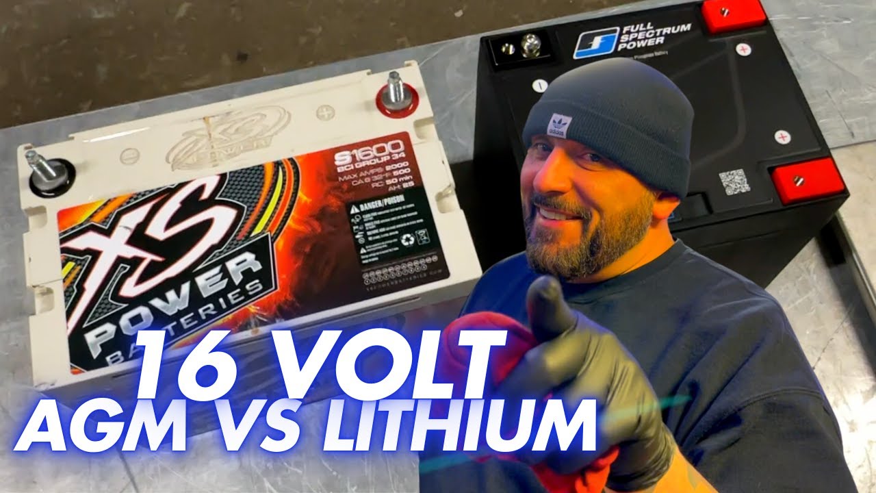 tech time with Big Chief: comparing 16 volt agm xs battery vs 16 volt lithium full spectrum power