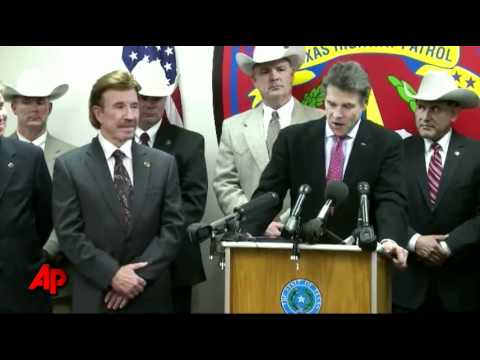 Chuck Norris and Aaron Norris - Honorary Texas Rangers - 2010 #2