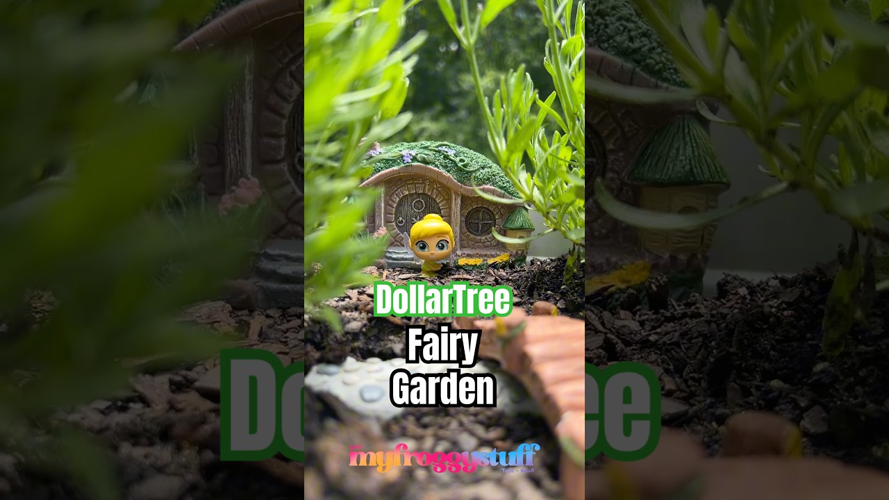 DollarTree Fairy Garden for Disney Doorables | Miniature Photography Setup
