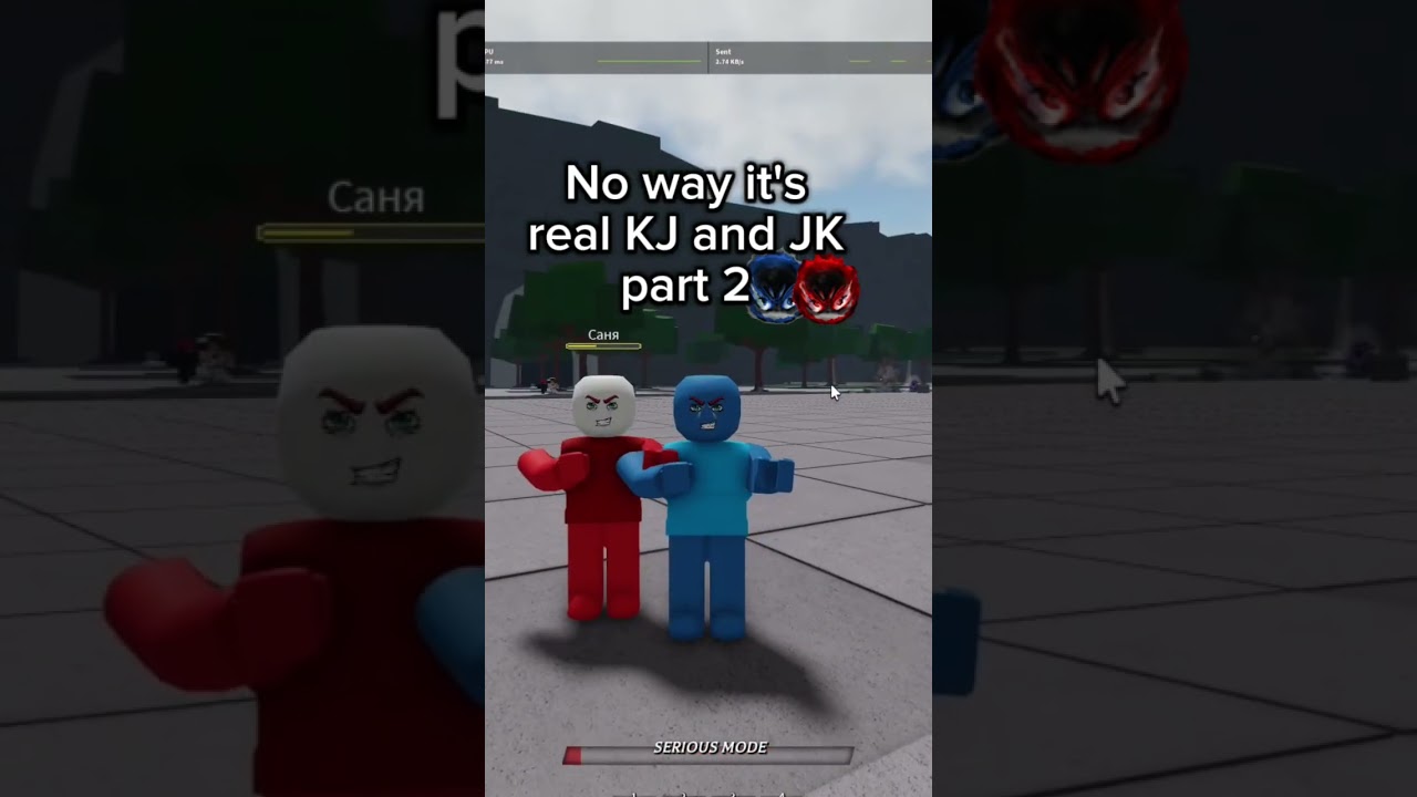 IT'S REAL KJ AND JK 🙏💀 (p2) #roblox #thestrongestbattlegrounds #kj #jk #врек #saitamabattlegrounds