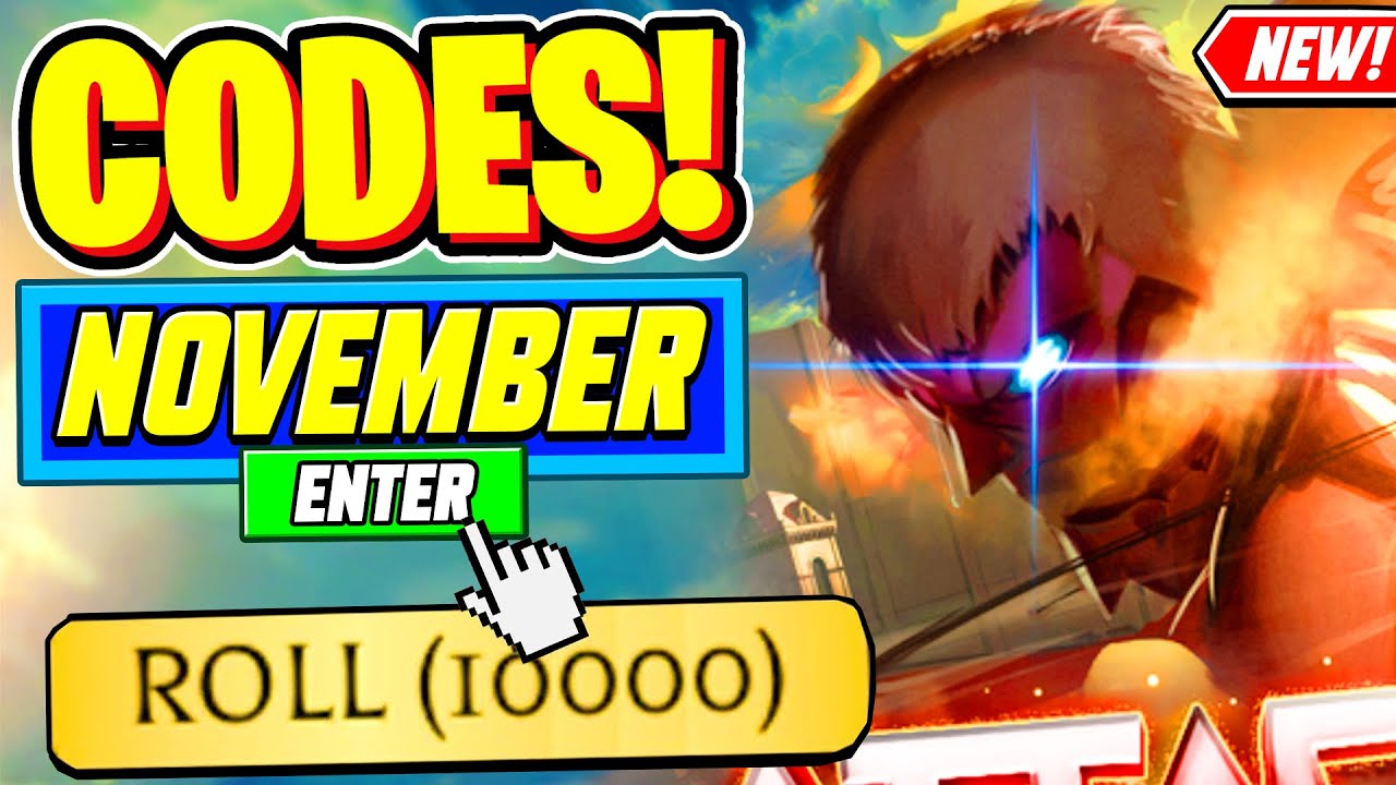 ⚠️New⚠️ ALL WORKING CODES For Attack On Titan Revolution November 2024 - Roblox AOT Revolution