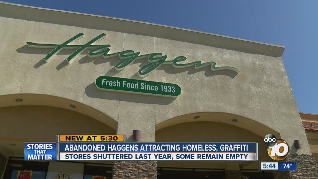 Abandoned Haggens store attracting homeless, graffiti