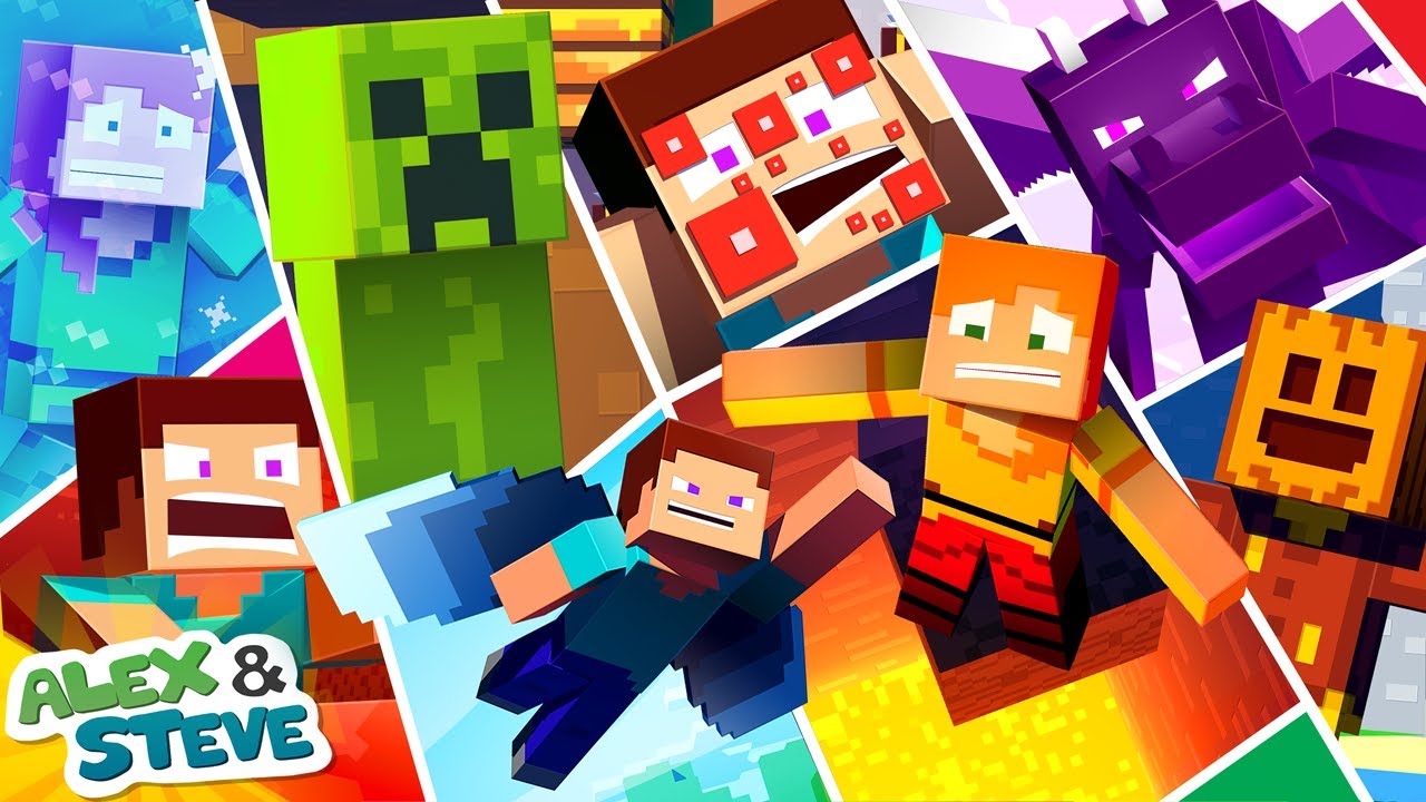 MEGA MOVIE - Alex and Steve Life (Minecraft Animation)