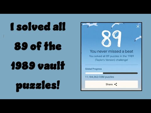 I solved all 89 of the 1989 vault puzzles | Taylor Swift