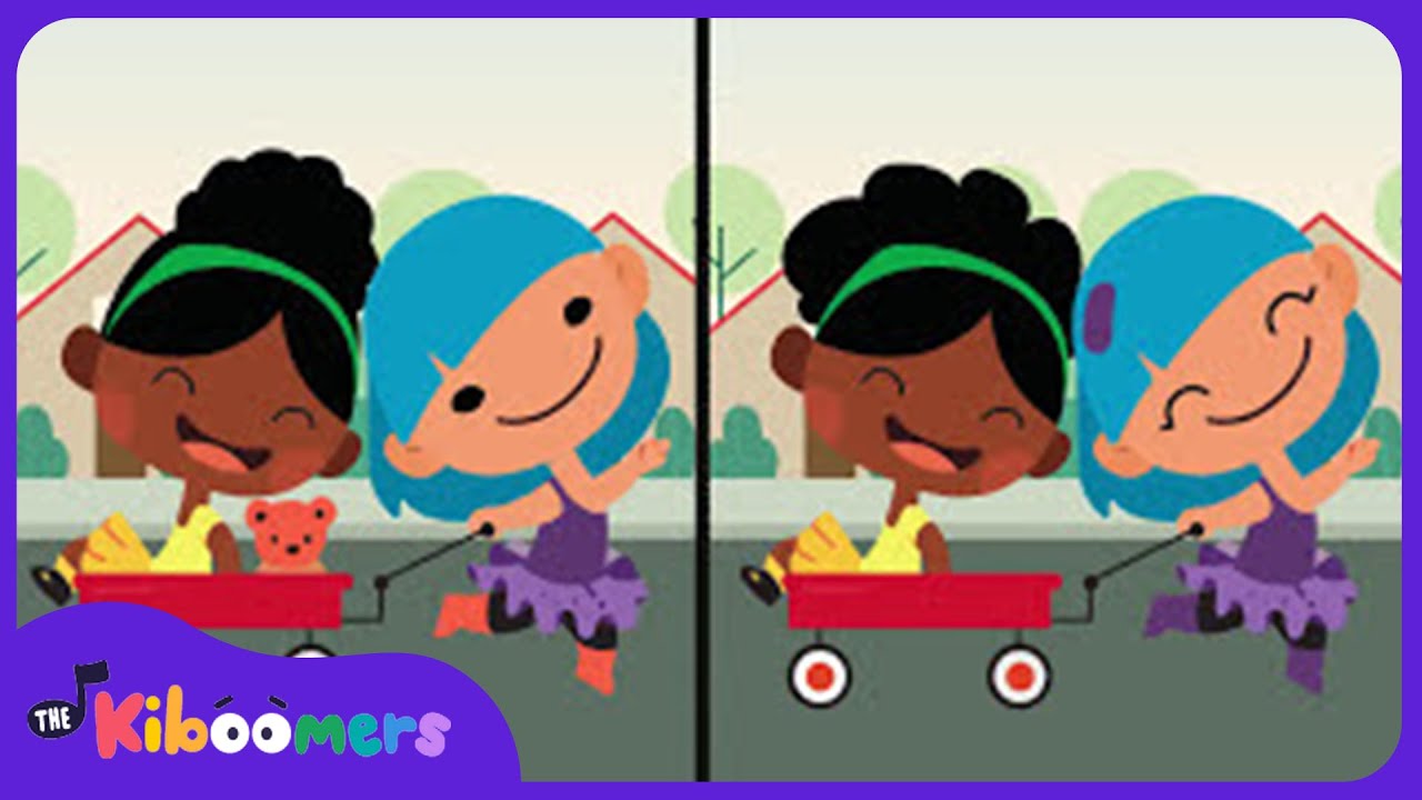 Bumping Up and Down In My Little Red Wagon - The Kiboomers Preschool Songs & Nursery Rhymes
