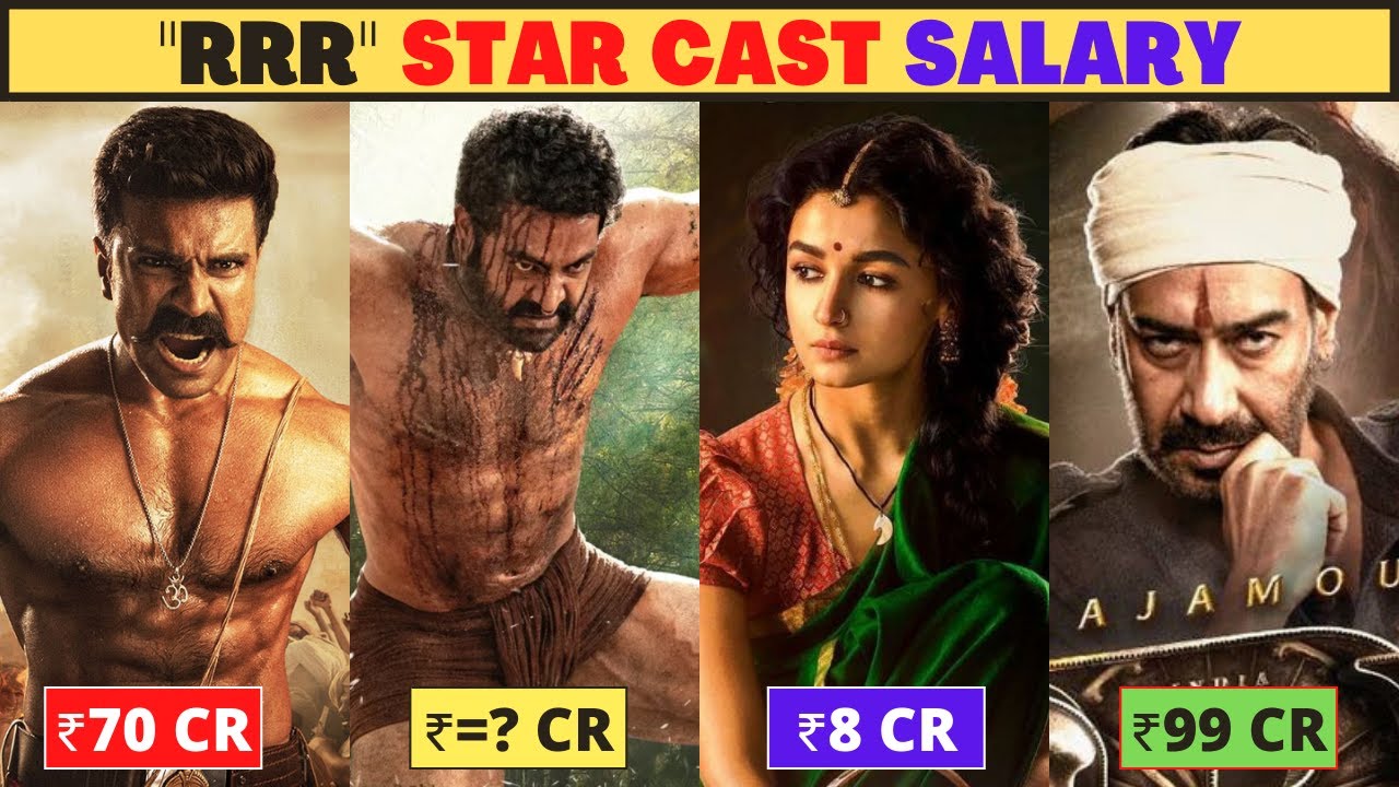 RRR Movie CAST Salary - SS Rajamouli, Ram Charan, Ajay Devgan, Jr. NTR RRR Box Office Collection