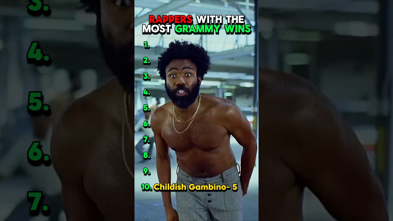 The Rappers who have won the most Grammys #childishgambino #lilwayne #kanyewest #outkast #rap