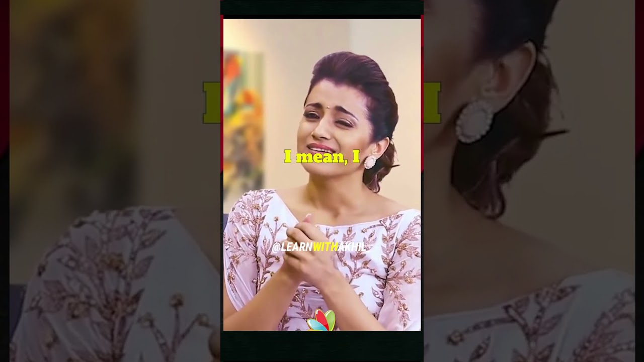 Trisha Opens Up about her Marriage💖💖#learnwithakhil