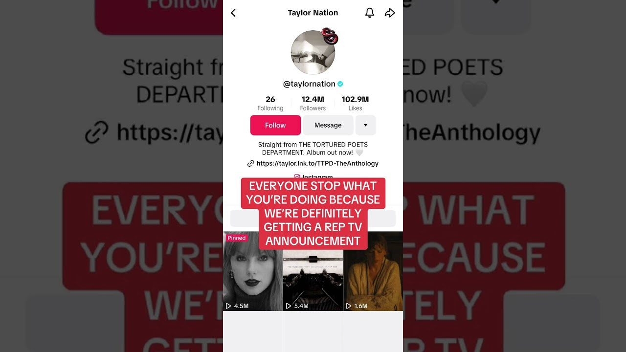 Could we be getting a Rep TV Announcement From Taylor Swift Soon?!