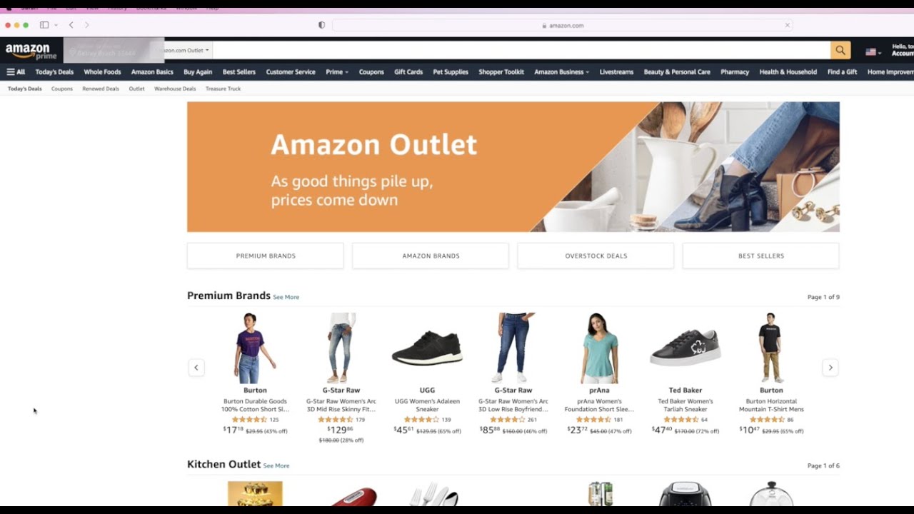 How to find the Amazon Outlet