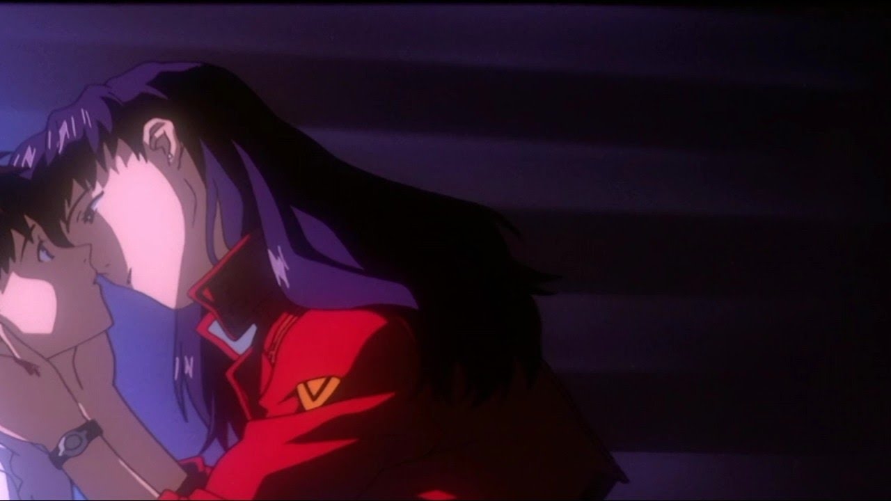 The and Of Evangelion Shinji Misato Last Kiss