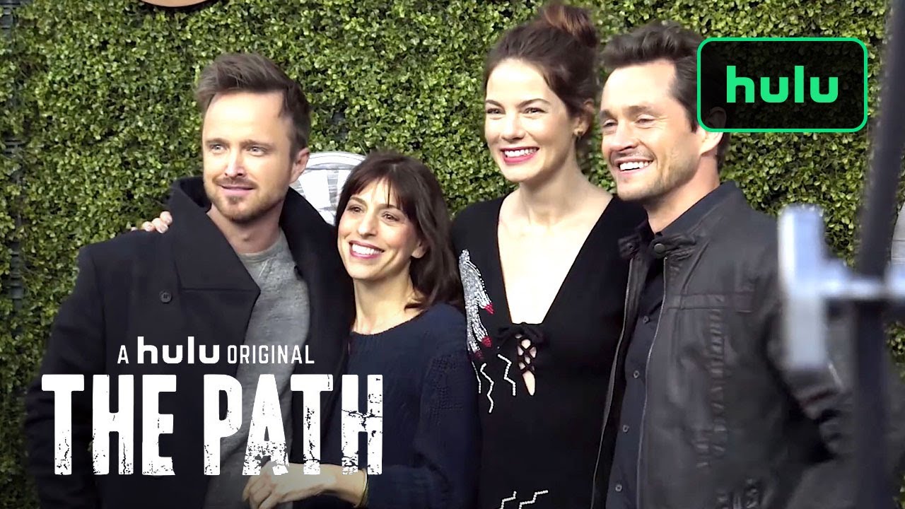 Aaron Paul and Hugh Dancy at The Path Finale | Hulu
