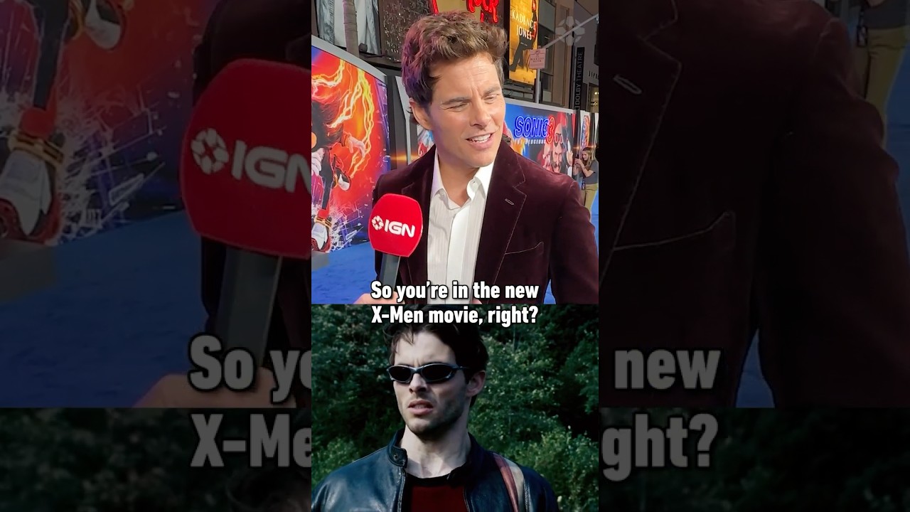 We asked an X-Men question but it didn’t go well. #jamesmarsden #cyclops #xmen #sonicmovie3 #sonic