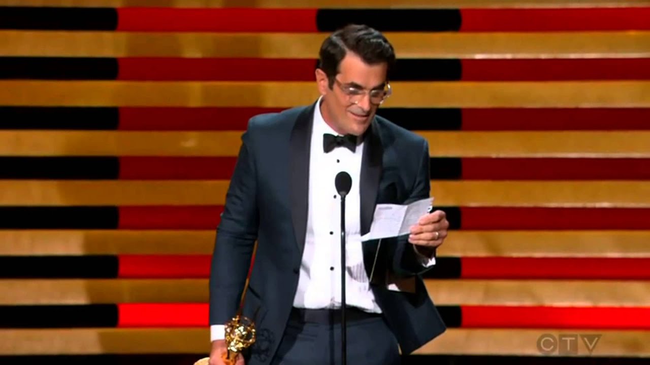 Ty Burrell wins an Emmy for "Modern Family" 2014