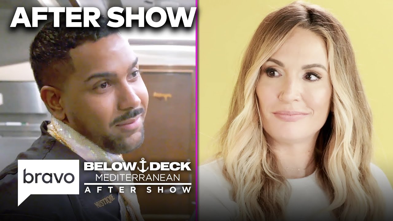 Kate Chastain Defends Aesha On The Chef's Mistake | Below Deck Med After Show (S9 E13) Pt 1 | Bravo