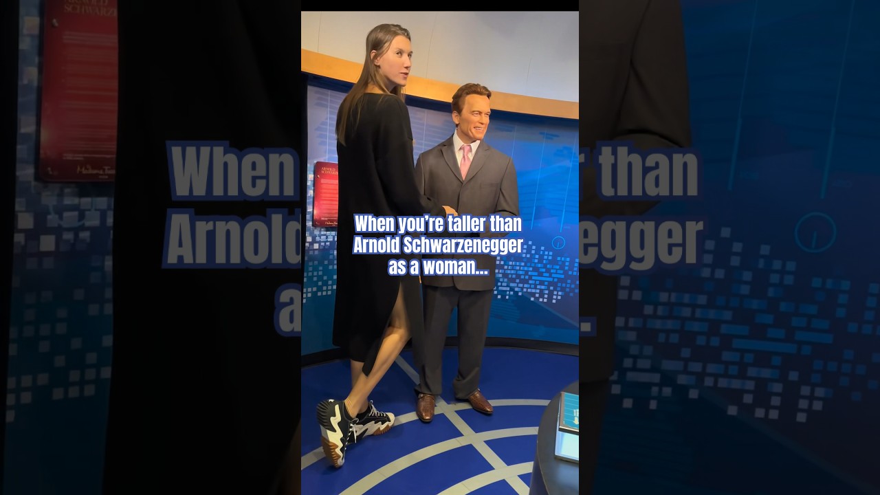 When you’re taller than Arnold Schwarzenegger as a woman!#tallgirl #tallwoman #arnoldschwarzenegger