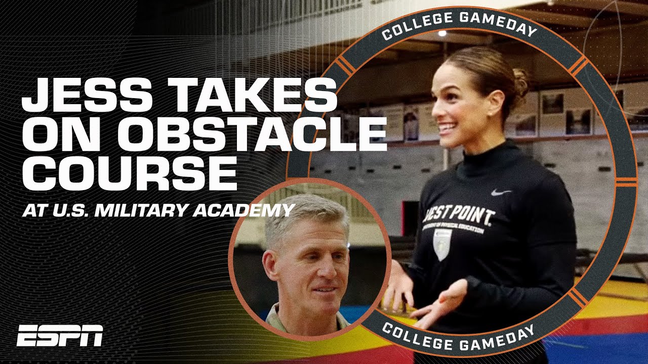 Jess Sims takes on U.S. Military Academy obstacle course 🪖 | College GameDay