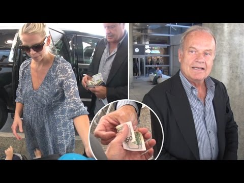 'Trump Guy' Kelsey Grammer Is A Big Tipper At LAX With Pregnant Wife Kayte Walsh