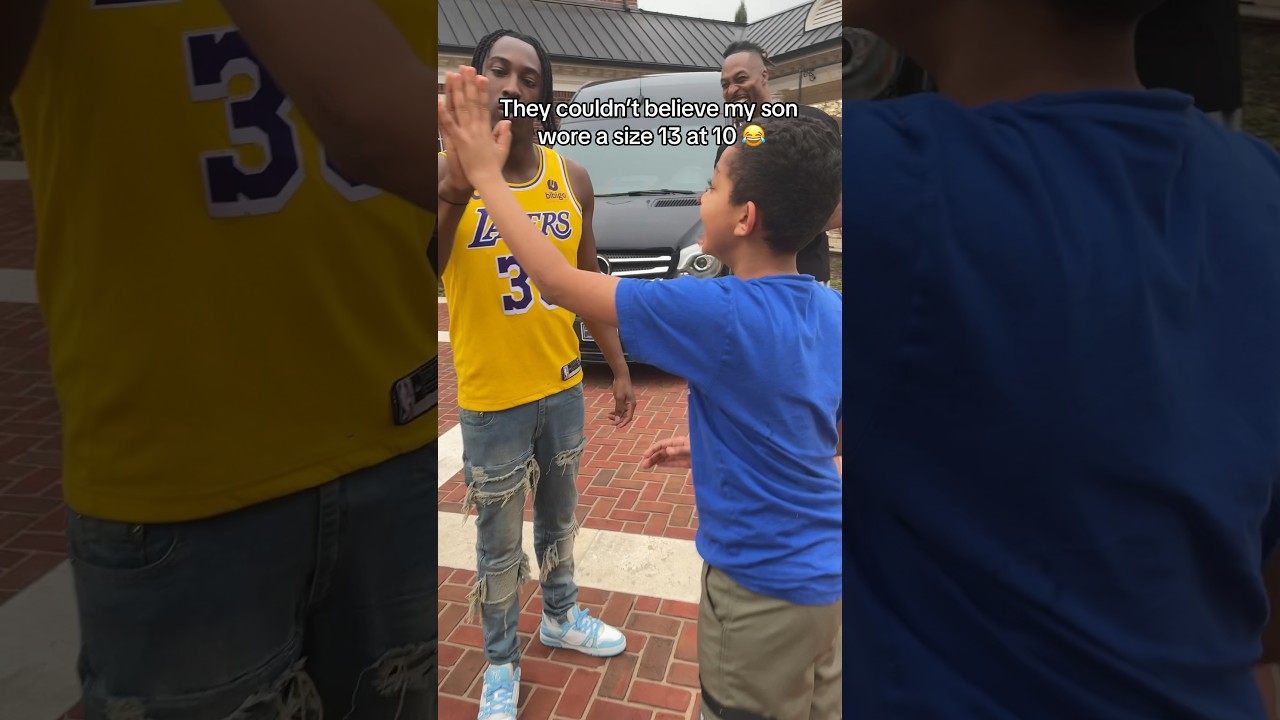Dwight Howard’s Son Wearing A Size 13 At 10 is Insane 😂 #nba #basketball