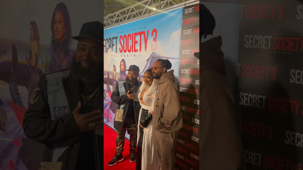 @secretsocietymovie 3 #SecretSocietyMovie Red Carpet w/ Romeo Miller & Erica Pinkett