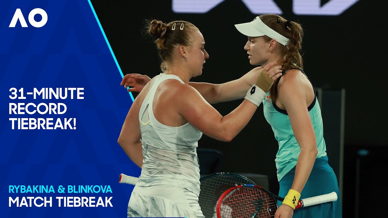 The Longest Singles Tiebreak in Grand Slam History! | Rybakina v Blinkova | Australian Open 2024