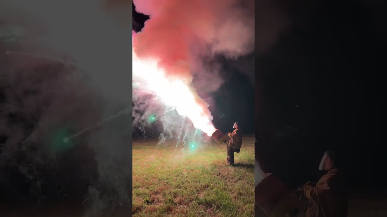 This is 500 Roman Candles lit at the same time. Full YT video was crazy. DO NOT try this at home