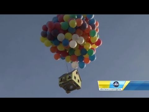 Disney's "Up" house created in real life and flown for National Geographic show