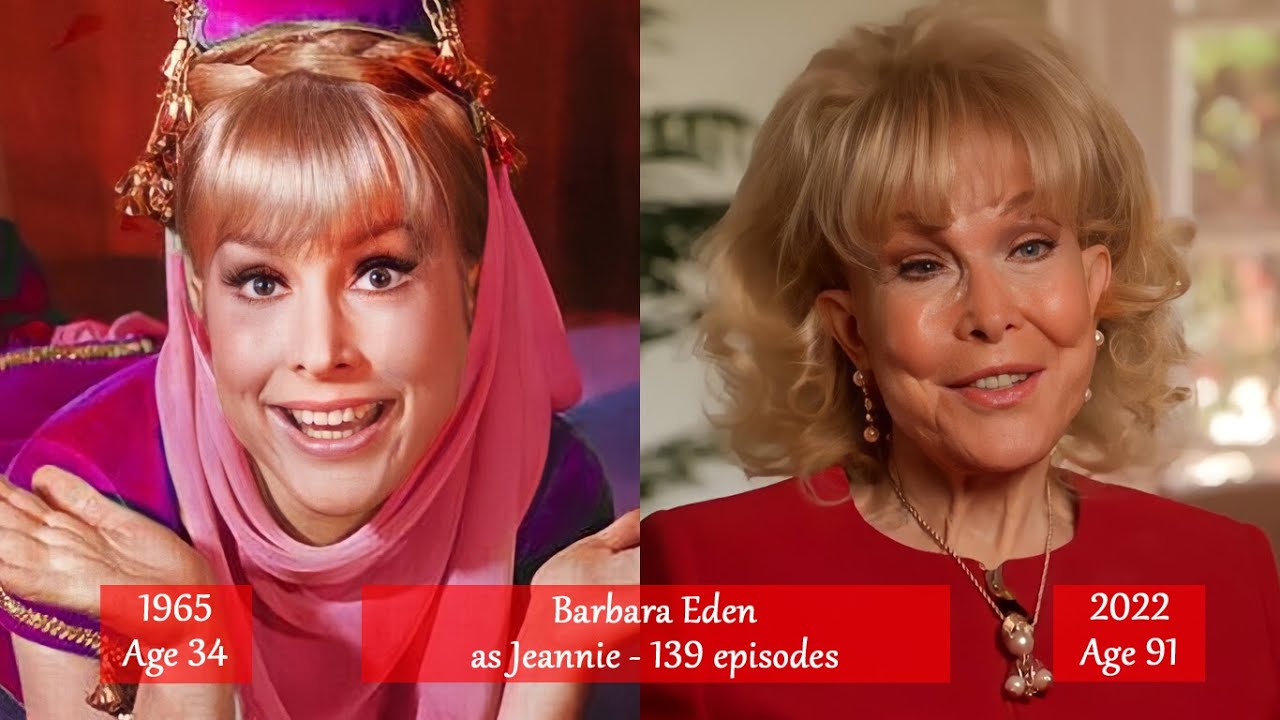 I Dream of Jeannie (TV series) the cast from 1965/70 to 2022 Then and now