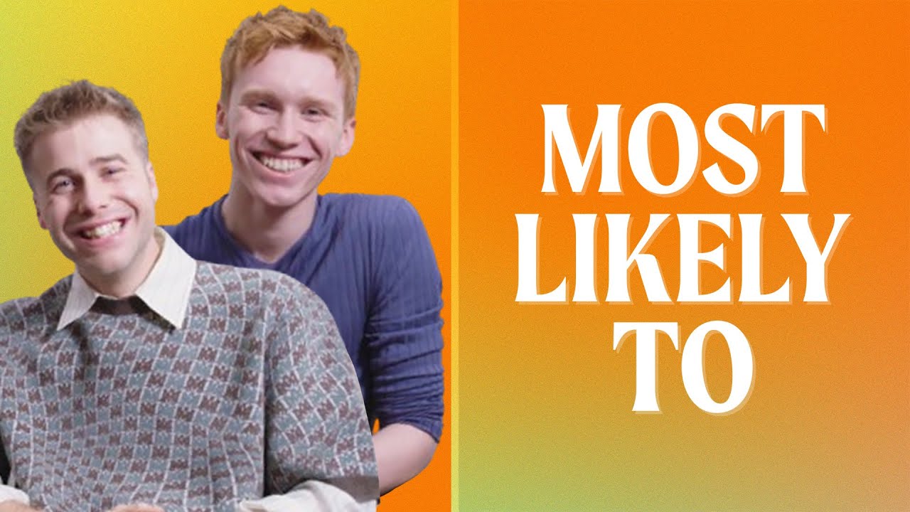 Ed McVey and Luther Ford play The Crown Season 6 Most Likely To | Cosmopolitan UK